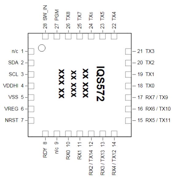 Azoteq IQS572-B000 Trackpad /Touchscreen Controller